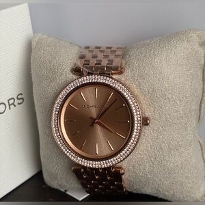 MICHAEL KORS Watch,Michael Kors Women's Watch in Rose Gold with Crystal Accents